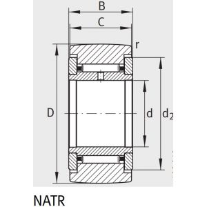 Игольчатый подшипник NATR 17