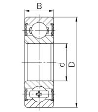 Шариковый однорядный подшипник 180301 T (6301 2RS)