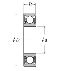 Однорядный шариковый подшипник 6011 DDU CM