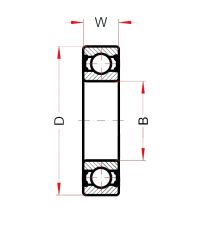 Высокотемпературный подшипник 6208 BHTS 2RS C4 VT 200°