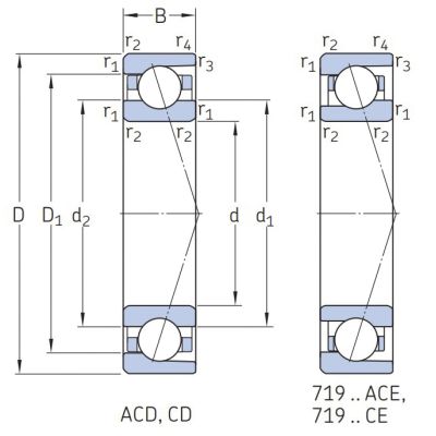 Сверхточный подшипник 71905 CEGA/HCP4A