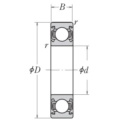 Однорядный шариковый подшипник 6205 ZZ C3 E ENSS6