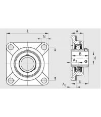 Подшипниковый узел UCF 208 J7