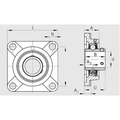 Подшипниковый узел UCF 208 J7