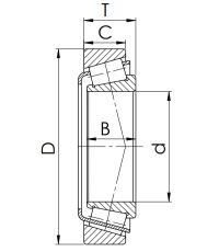 Конический роликовый подшипник 7511 (32211)