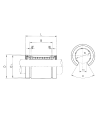 Подшипник LM 12 UU OP