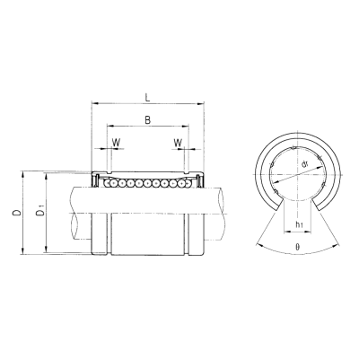 Подшипник LM 12 UU OP