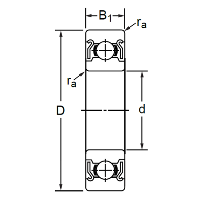 Дюймовый шариковый подшипник RLS 14 (LJ1-3/4)