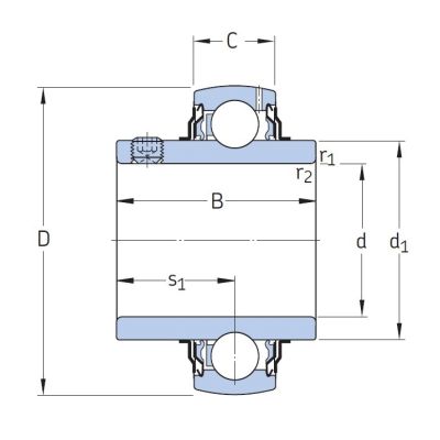 Корпусный подшипник YAR 204-2F