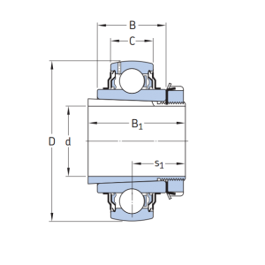 Корпусный подшипник YSA 206-2FK