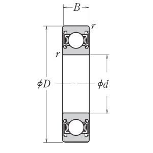 Однорядный шариковый подшипник 6218 DDU C3 E