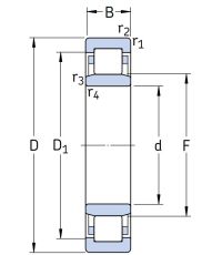 Роликовый цилиндрический подшипник NU 2205 ECP/C3