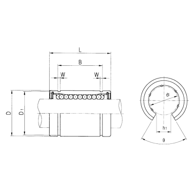 Подшипник LME 40 UU OP