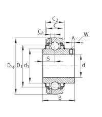 Закрепляемый подшипник GYE 30-XL-KRR-B