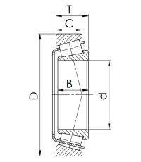 Конический роликовый подшипник 33024 (3007124)