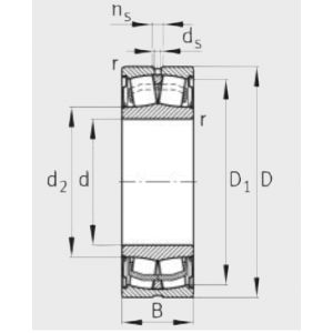 Сферический роликовый подшипник WS 22218 E1 XL 2RSR (WS 22218 E1 XL 2RSR)