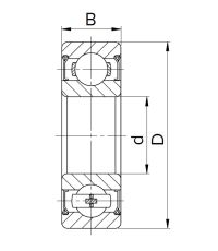 Миниатюрный шариковый подшипник 60025 (625 ZT)