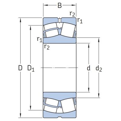 Сферический роликовый подшипник 22324 CC/C3W33