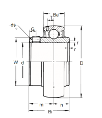 Корпусный подшипник UC 308