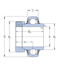 Корпусный подшипник YEL 205-2F