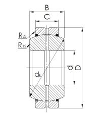 Шарнирный подшипник GE 15 ES 2RS