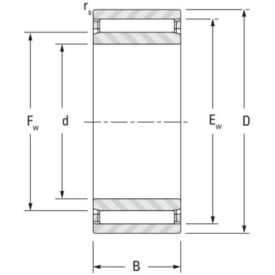 Игольчатый подшипник NAO 35x55x20