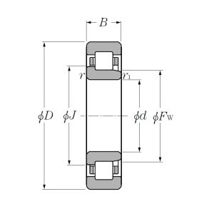 Роликовый цилиндрический подшипник NJ 2220