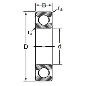 Шариковый однорядный подшипник 76-206 (6206 C3)