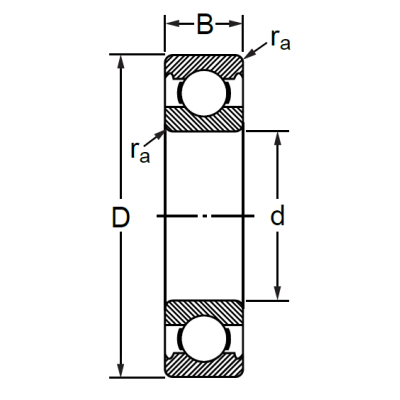 Шариковый однорядный подшипник 76-206 (6206 C3)