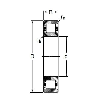 Цилиндрический роликовый подшипник 102306 (N 306 V)