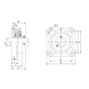 Подшипниковый узел UCF 308