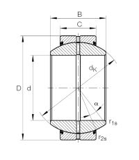 Шарнирный подшипник GE 30 FO 2RS