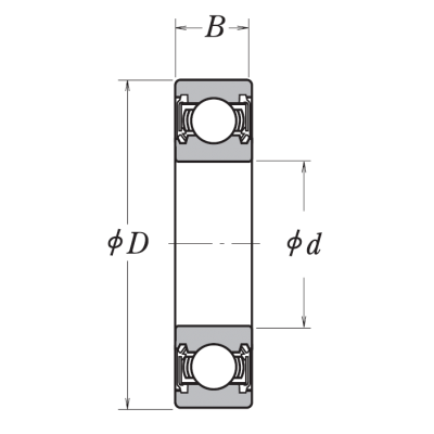 Однорядный шариковый подшипник 6302 DDU C3