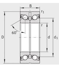 Сверхточный подшипник ZKLN 2052-2RS-PE