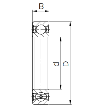 Шариковый однорядный подшипник 6-180100 C17 (6000 2RS)