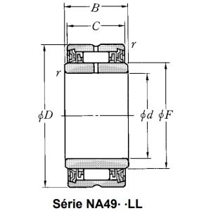 Игольчатый подшипник NA 4910 LL/3AS