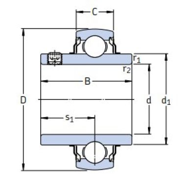 Корпусный подшипник YAR 205-2RF