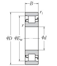 Роликовый цилиндрический подшипник N 208 W C3