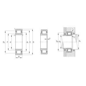 Роликовый цилиндрический подшипник NJ 324 EM1C3