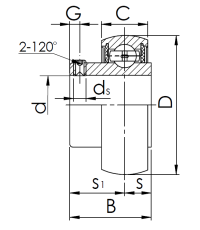 Корпусный подшипник SB 202