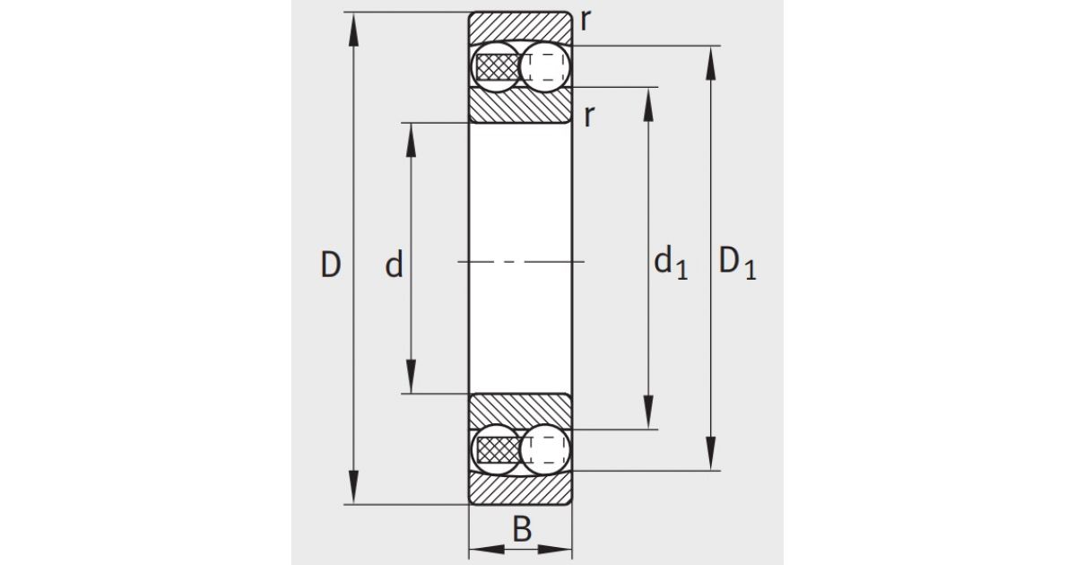Подшипник двухрядный схема