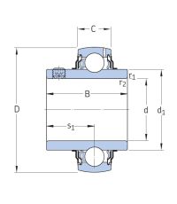 Корпусный подшипник YAR 205-2F