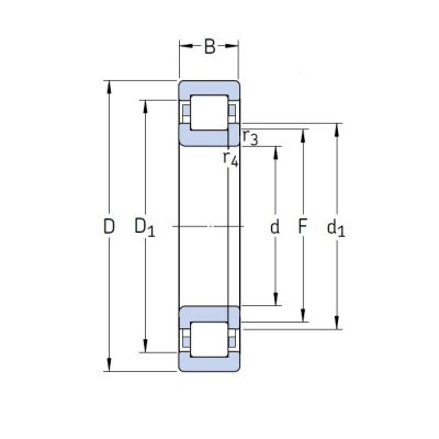 Роликовый цилиндрический подшипник NUP 211 ECP