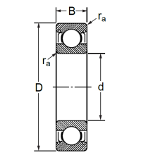 Шариковый однорядный подшипник 76-80301 (6301 ZZC3)