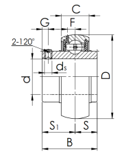 Корпусный подшипник UC 212 (480212)