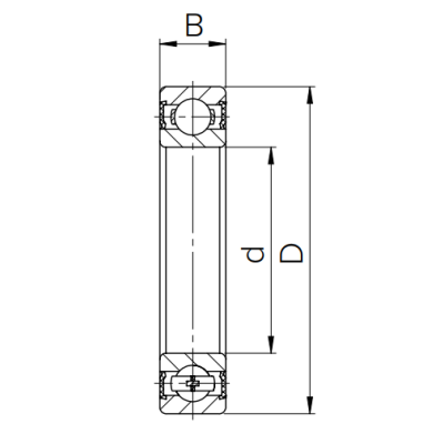 Шариковый однорядный подшипник 70-180312 (6312 2RSC3)