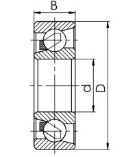 Радиально-упорный шариковый подшипник 66204 E (7204 B)