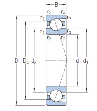 Сверхточный подшипник 7000 CDGA/HCP4A