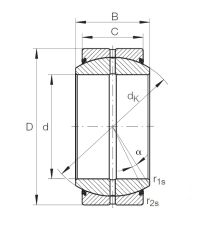 Шарнирный подшипник GE 45 DO 2RS