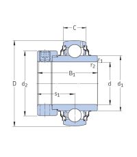 Корпусный подшипник YEL 208-2RF/VL 065